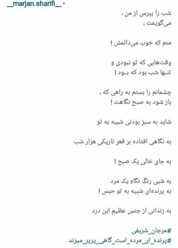 هنر شعر و داستان شعر شب مرجان شریفی