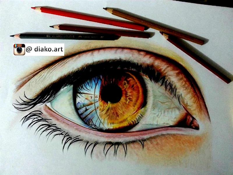 هنر نقاشی و گرافیک نقاشی چشم دیاکو