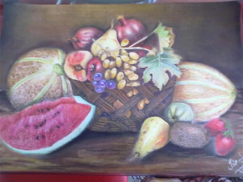 هنر نقاشی و گرافیک نقاشی میوه عطیه بزرگی
