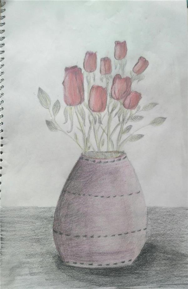 نقاشی گل آسان