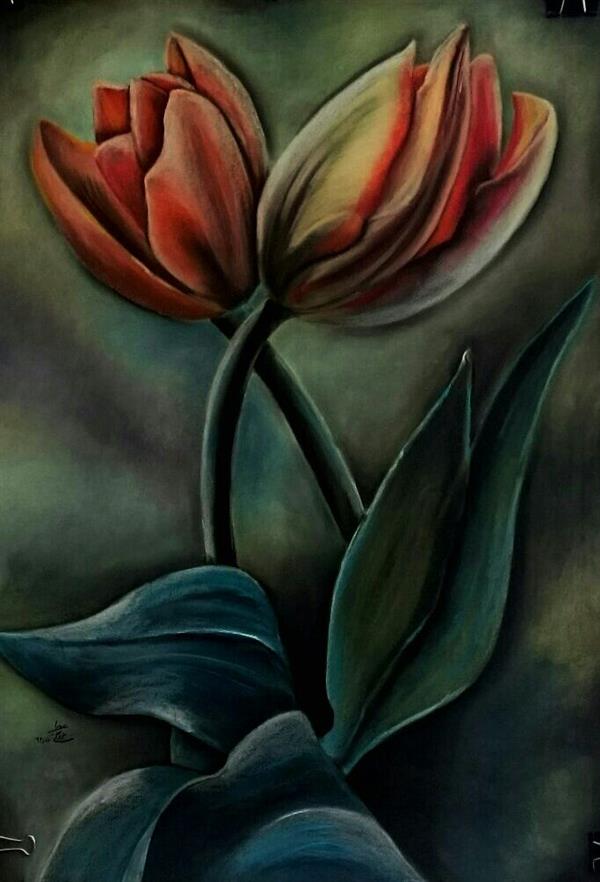 نقاشی گل آسان