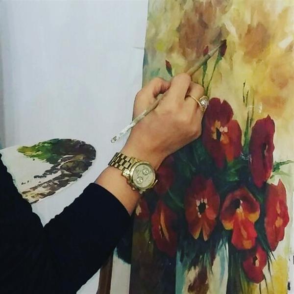 نقاشی گل آسان