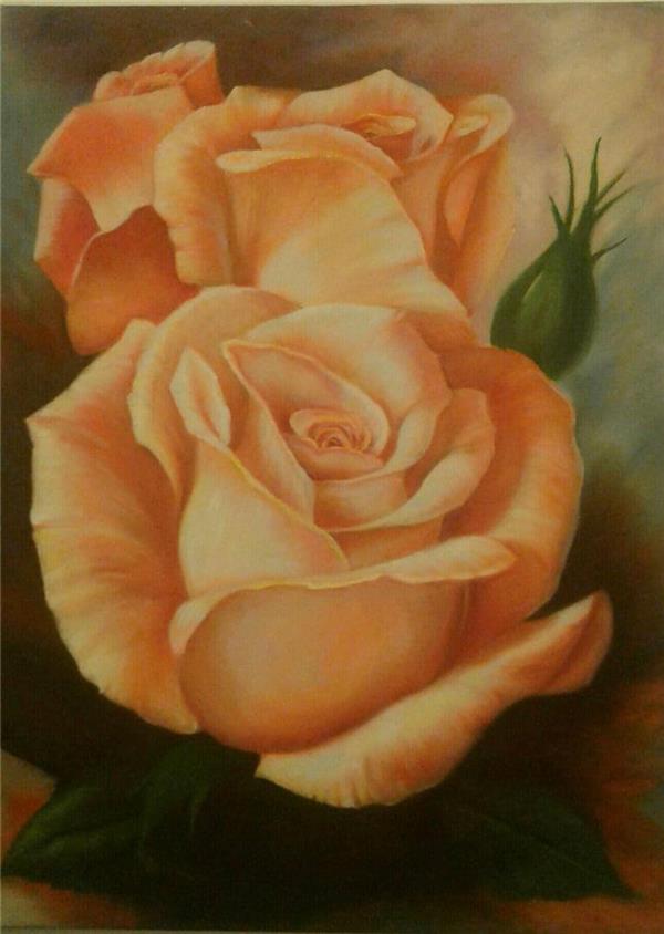 نقاشی گل آسان