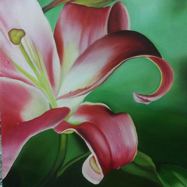 نقاشی گل آسان