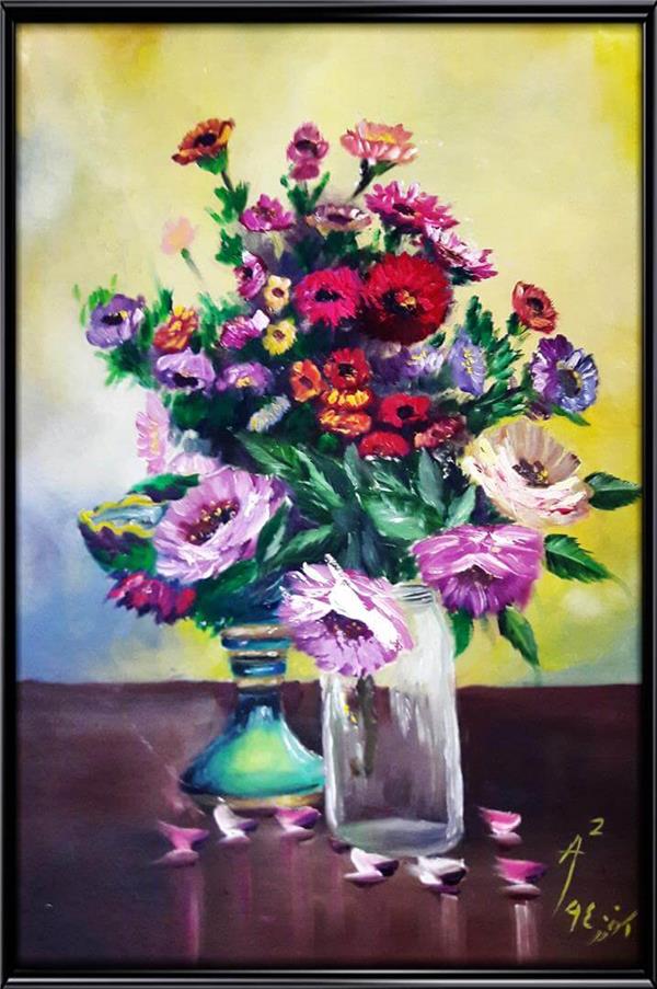 نقاشی گل آسان