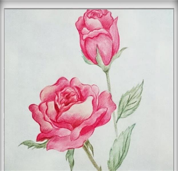 نقاشی گل آسان