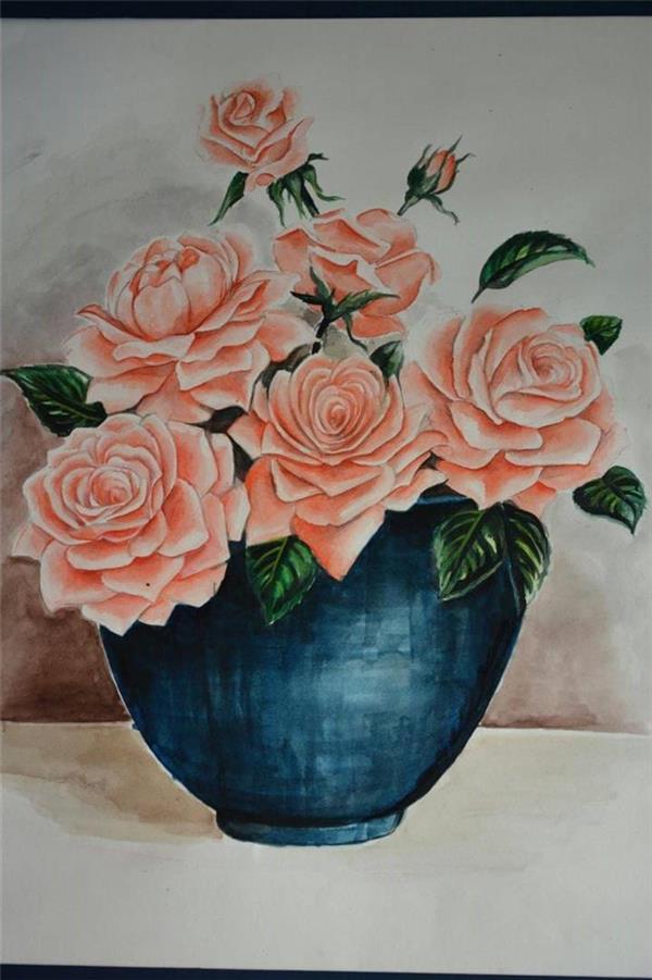 نقاشی گل آسان