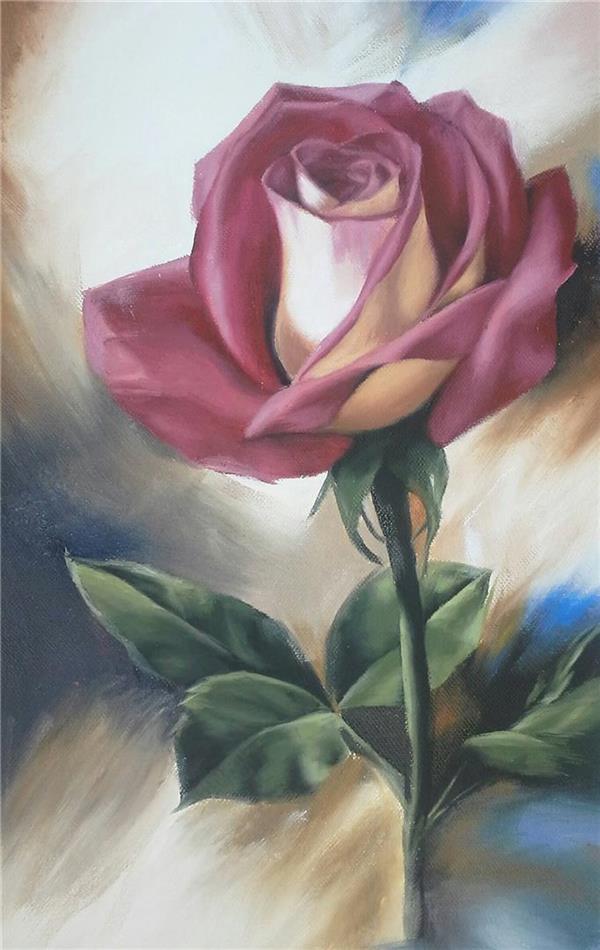 نقاشی گل آسان