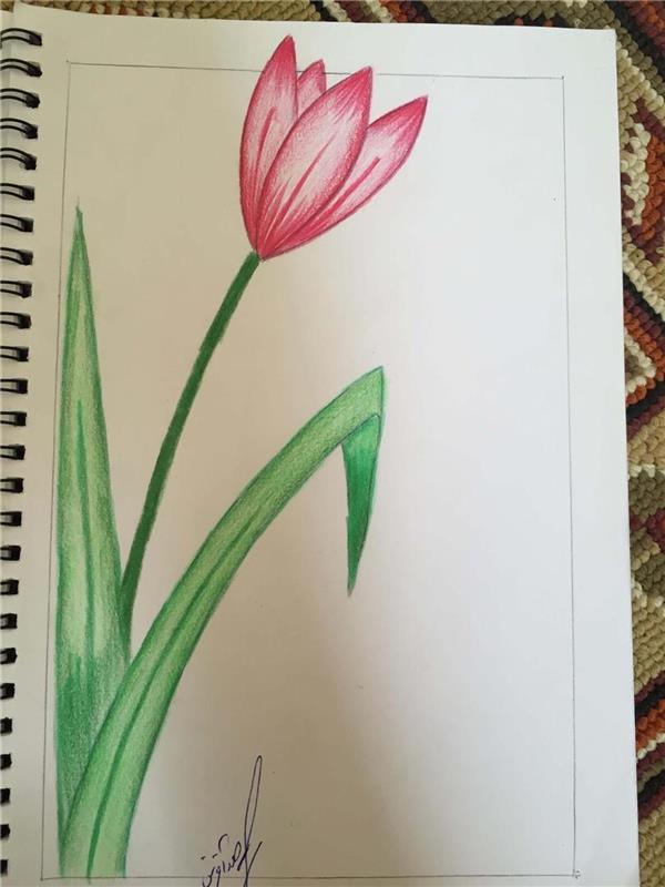 نقاشی گل آسان