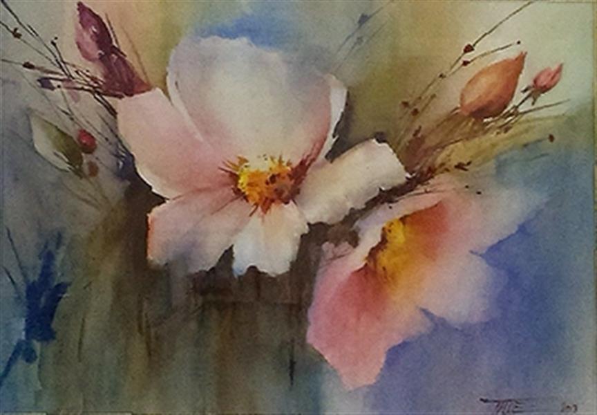 نقاشی گل آسان