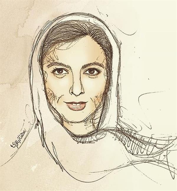 هنر نقاشی و گرافیک نقاشی پرتره (چهره) مهناز محمدباقری