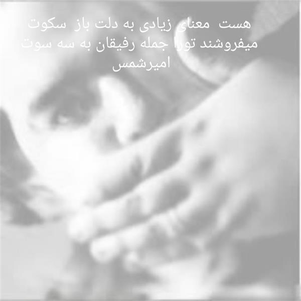 هنر شعر و داستان شعر سکوت امیرشمس  