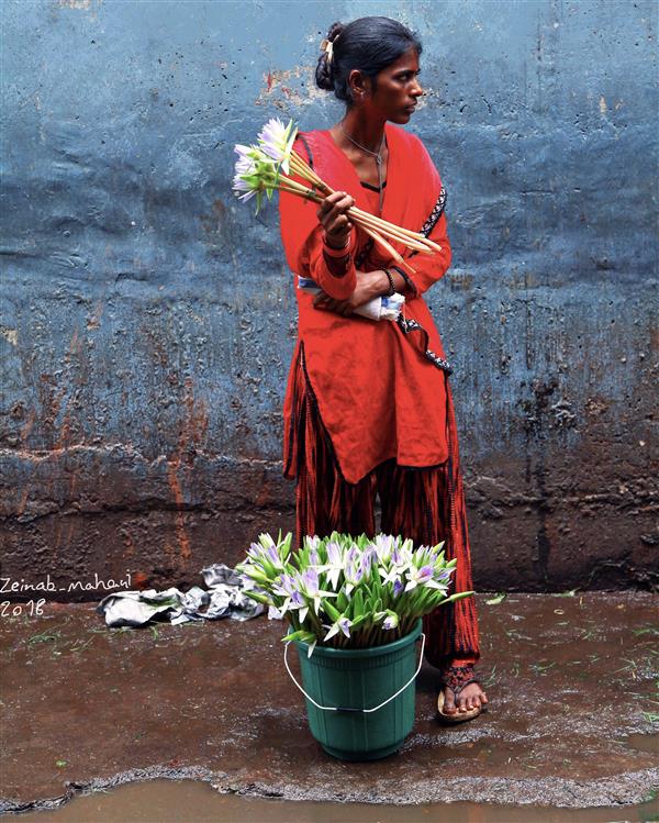 هنر عکاسی محفل عکاسی Zeinab_mahani ابعاد ۵۰&۷۰ #هند #بمبئی #بازار گل