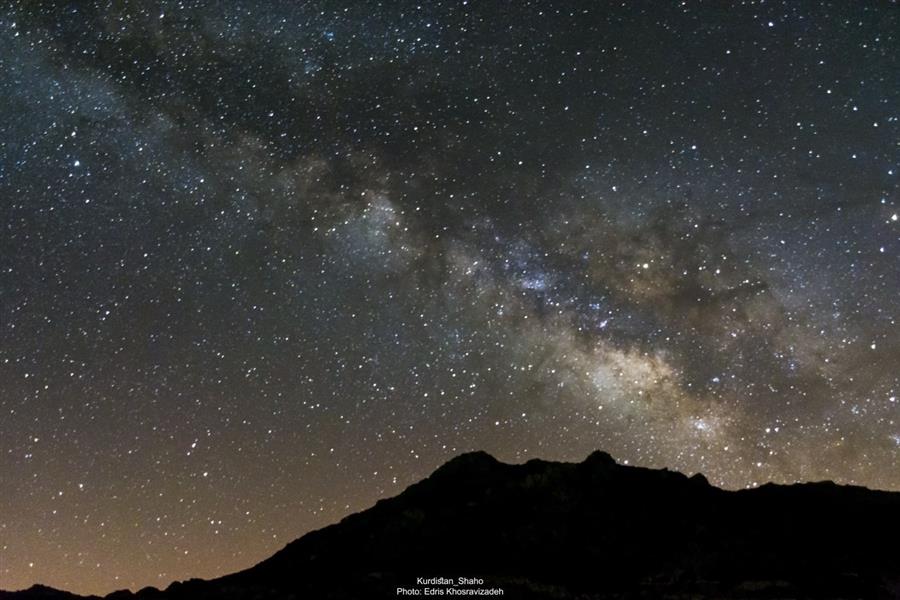 هنر عکاسی محفل عکاسی - کهکشان راه شیری بر فراز کوهستان شاهو منطقه اورامانات