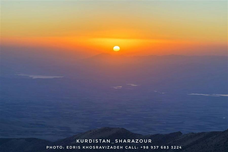 هنر عکاسی محفل عکاسی Edris Khosravizadeh غروب خورشید از بلندای کوهستان دالانی اورامانات