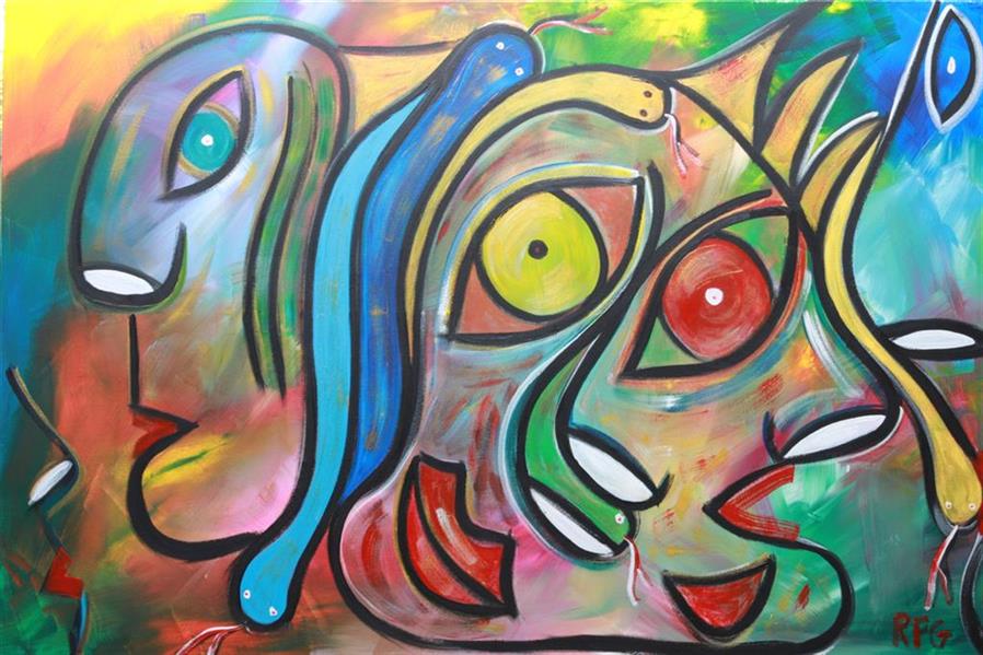 هنر نقاشی و گرافیک محفل نقاشی و گرافیک Roberto Francis  Acrylic abstract 