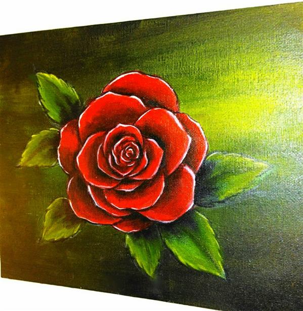 هنر نقاشی و گرافیک محفل نقاشی و گرافیک ArtistPaulina #painting #acrylic #redrose #rose