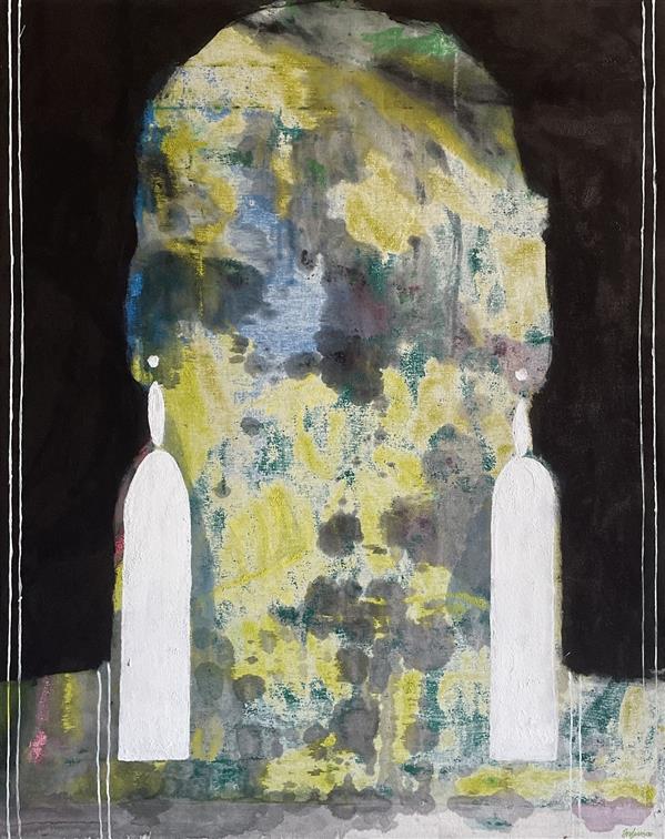 هنر نقاشی و گرافیک محفل نقاشی و گرافیک mikava mixed media on linen canvas.
In this series, oversized earrings dominate the canvas—so large, they almost consume the figure itself. These exaggerated adornments are more than accessories; they are monuments to a world obsessed with wealth and status.

When luxury becomes larger than life, does identity disappear?
Do we own opulence, or does it own us?

As the boundaries between self and possession blur, only one question remains—what is left of us when objects lose their meaning?