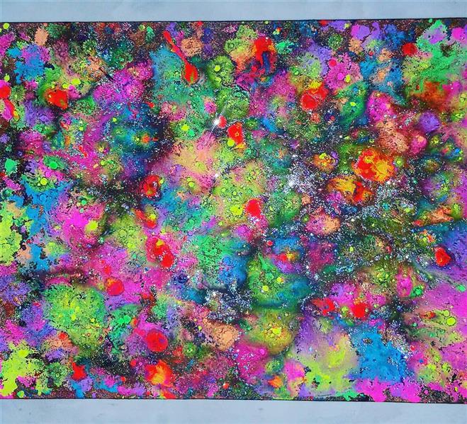 هنر نقاشی و گرافیک محفل نقاشی و گرافیک سپیده صاحبدل #sepidehsahebdelart #abstractart #abstract #colorfull #blacklightart #fluorescent #fluorescentcolors #abstractstyle #abstractpainting #artworld #myart #mixmedia #coronary #iranianartists #آبستره_سلولی #آبستره_رزین #اکلیلی #فلورسنت #بلکلایت #نقاشی_شبنما #نقاشی_آبستره #سپیده_صاحبدل
متریال ها: بوم ،مقوا،چوب،رزین،اکرلیک،اکلیل هفت رنگ