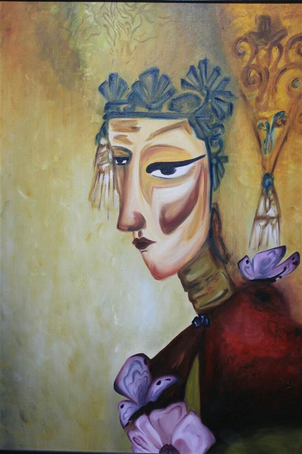 هنر نقاشی و گرافیک محفل نقاشی و گرافیک طلایه طاهرزاده #oil_color #woman #Abstra
