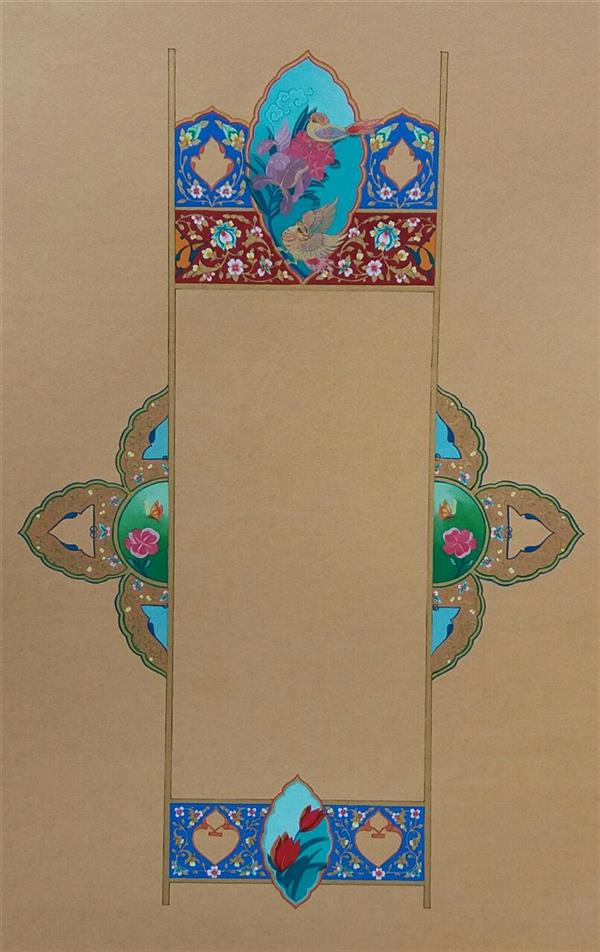 هنر نقاشی و گرافیک محفل نقاشی و گرافیک یلدا عیسوی تذهیب و گل و مرغ،
ابعاد: 50×70