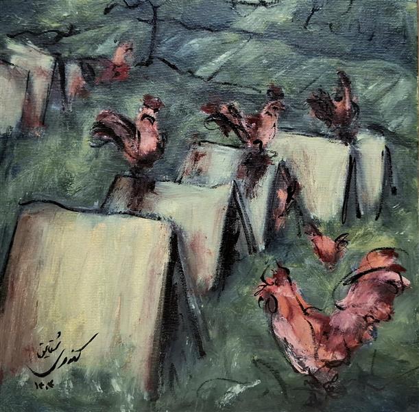 هنر نقاشی و گرافیک محفل نقاشی و گرافیک شقایق کندری عنوان: "اذان گو" 
متریال:رنگ روغن روی بوم