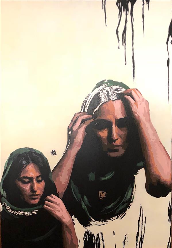 هنر نقاشی و گرافیک محفل نقاشی و گرافیک رخساره شجاع الدین از مجموعهٔ شالهای رنگی اکرلیک روی بوم ۱۰۰.۷۰