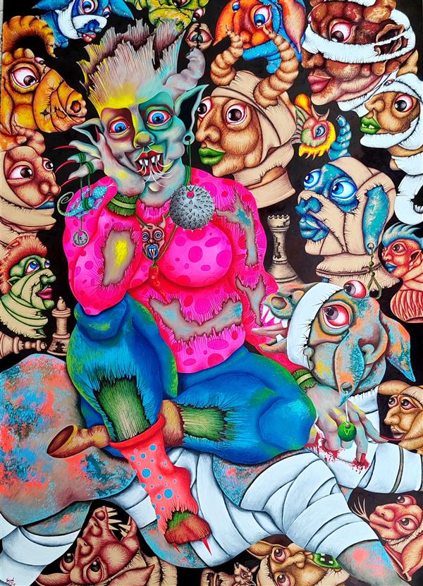 هنر نقاشی و گرافیک محفل نقاشی و گرافیک   عادل طبری اکریلیک روی مقوا کرافت سال خلق اثر:2025