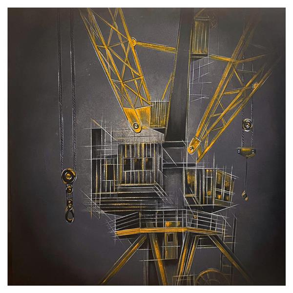 هنر نقاشی و گرافیک محفل نقاشی و گرافیک ارغوان مناجاتی ميكس مديا روي بوم ( اكرليك و تجسچر بتن)