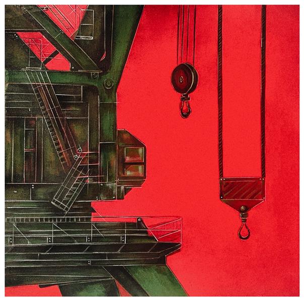 هنر نقاشی و گرافیک محفل نقاشی و گرافیک ارغوان مناجاتی ميكس مديا روي بوم ( اكرليك و تجسچر بتن)