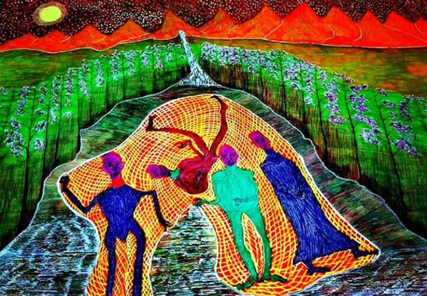 هنر نقاشی و گرافیک محفل نقاشی و گرافیک امی مهریان نام اثر لانه راسوها #50#70