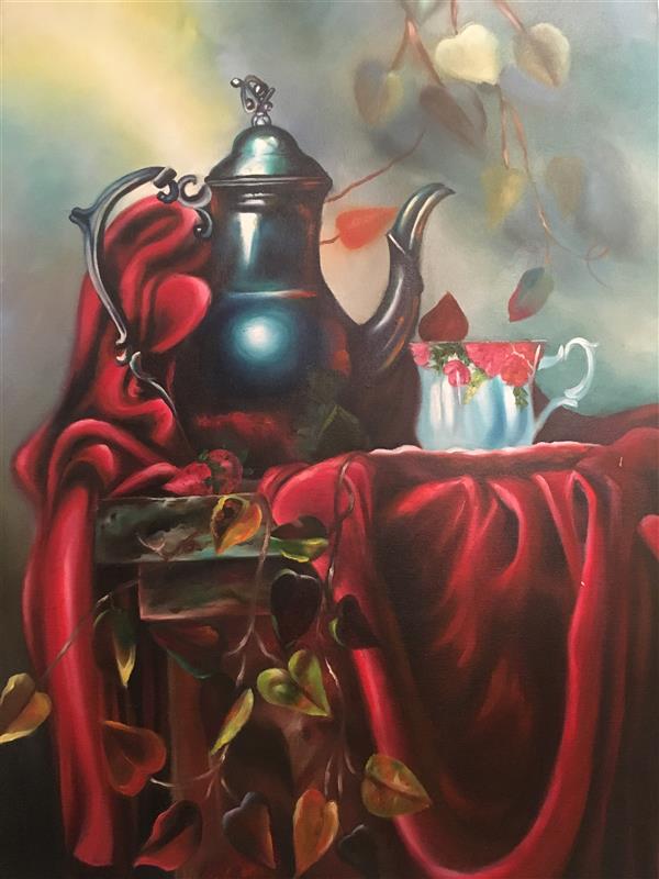 هنر نقاشی و گرافیک محفل نقاشی و گرافیک پرواز نقاشی رنگ و روغن قوری روی میز
#چیدمان