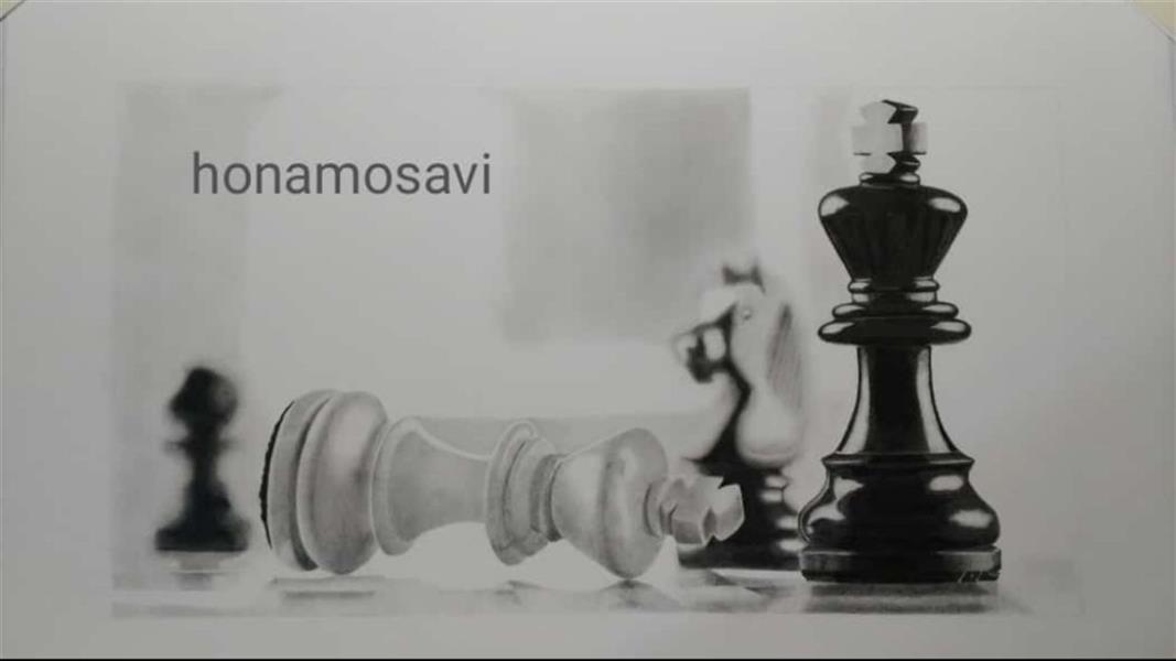 هنر نقاشی و گرافیک محفل نقاشی و گرافیک هنا موسی پور موسوی اسم اثر شطرنج
متریال: #اجرا_فقط_با_مداد_بدون_محو_کن
ابعاد A3
از جمله آثار نمایشگاهی