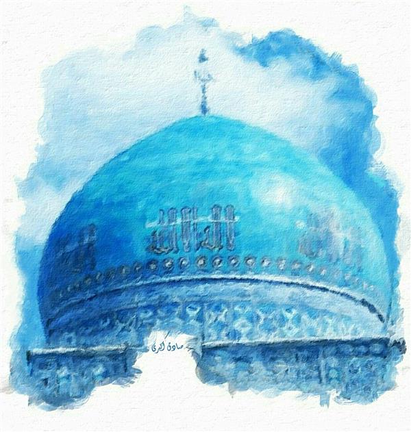 هنر نقاشی و گرافیک محفل نقاشی و گرافیک صادق اکبری عنوان:مسجد گوهر شاد-مشهد