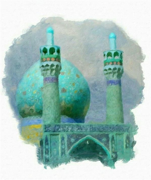 هنر نقاشی و گرافیک محفل نقاشی و گرافیک صادق اکبری عنوان:امامزاده شاهرضا-اصفهان