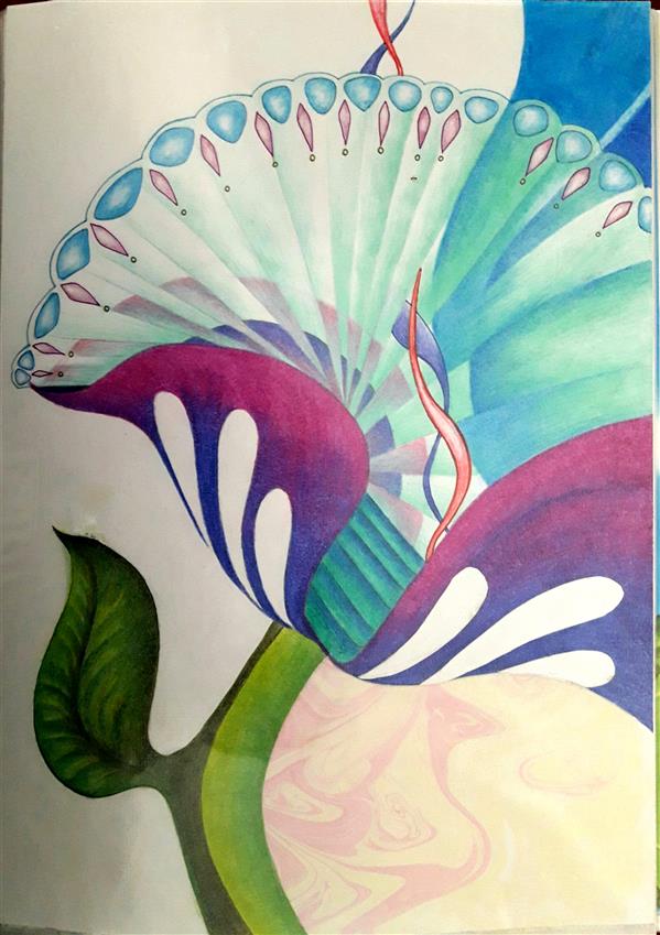 هنر نقاشی و گرافیک محفل نقاشی و گرافیک Fatemeh khonamri کلاژ مداد رنگی و خودکار رنگی_ ابر و باد با گواش
تخیلی_ آفرینش احساس