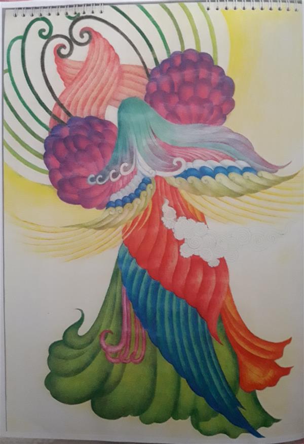 هنر نقاشی و گرافیک محفل نقاشی و گرافیک Fatemeh khonamri #مداد رنگی
#A3
#نیایش