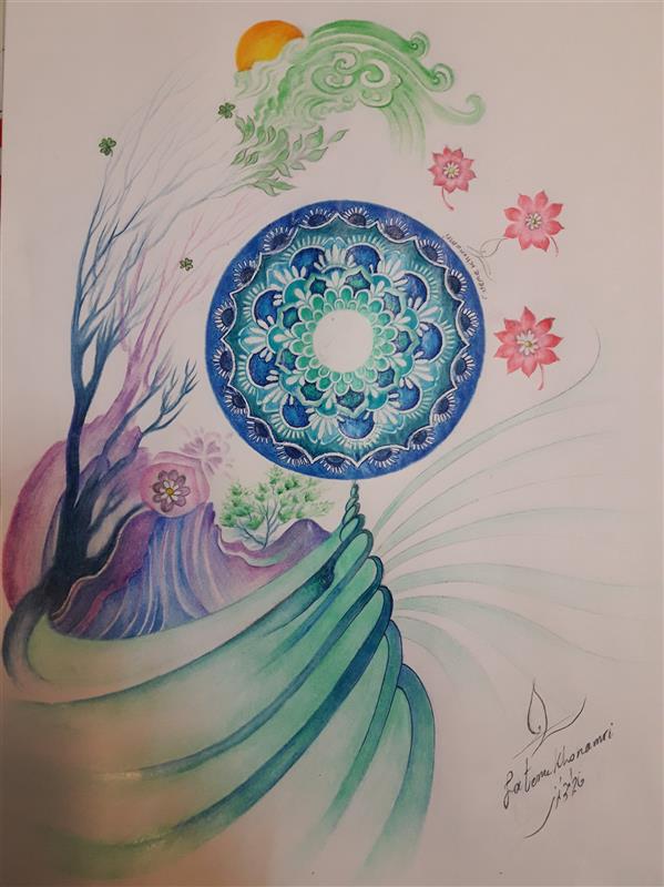 هنر نقاشی و گرافیک محفل نقاشی و گرافیک Fatemeh khonamri #بهارِ روح
#مداد رنگی
#تخیلی