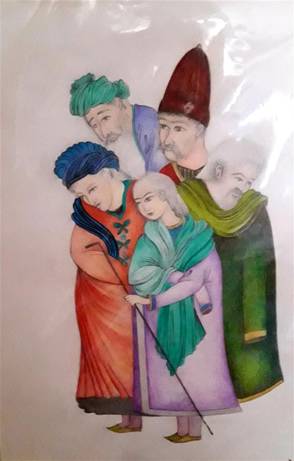 هنر نقاشی و گرافیک محفل نقاشی و گرافیک Fatemeh khonamri #مداد رنگی
#مینیاتور
#حیرانی