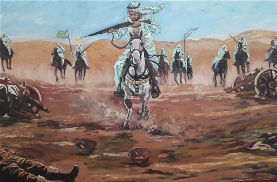 هنر نقاشی و گرافیک محفل نقاشی و گرافیک علی عموری این اثر درباره جهاد عشایر خوزستان در برابر استعمار انگلیس ، اجرا شده است .
