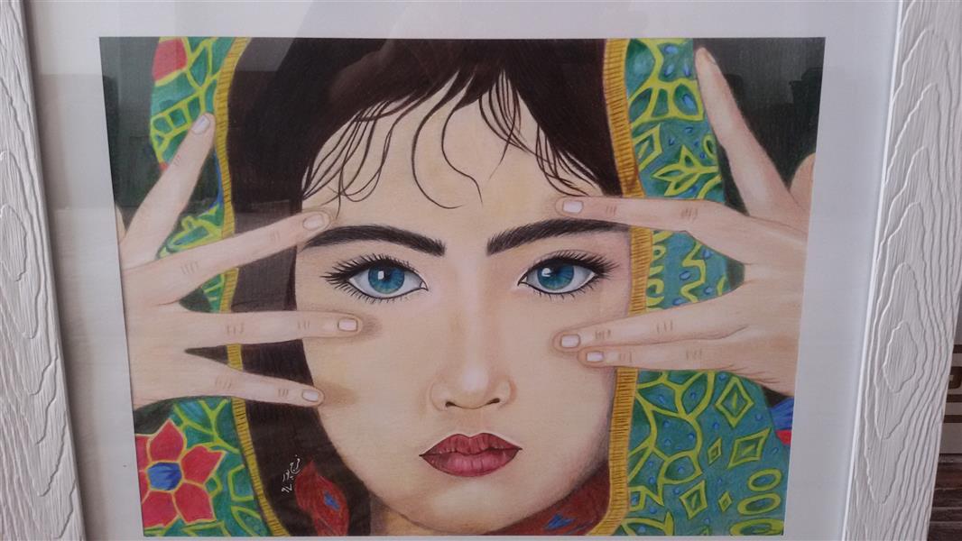هنر نقاشی و گرافیک محفل نقاشی و گرافیک رباب فرج پور ابعاد40×50#باتکنیک مدادرنگی