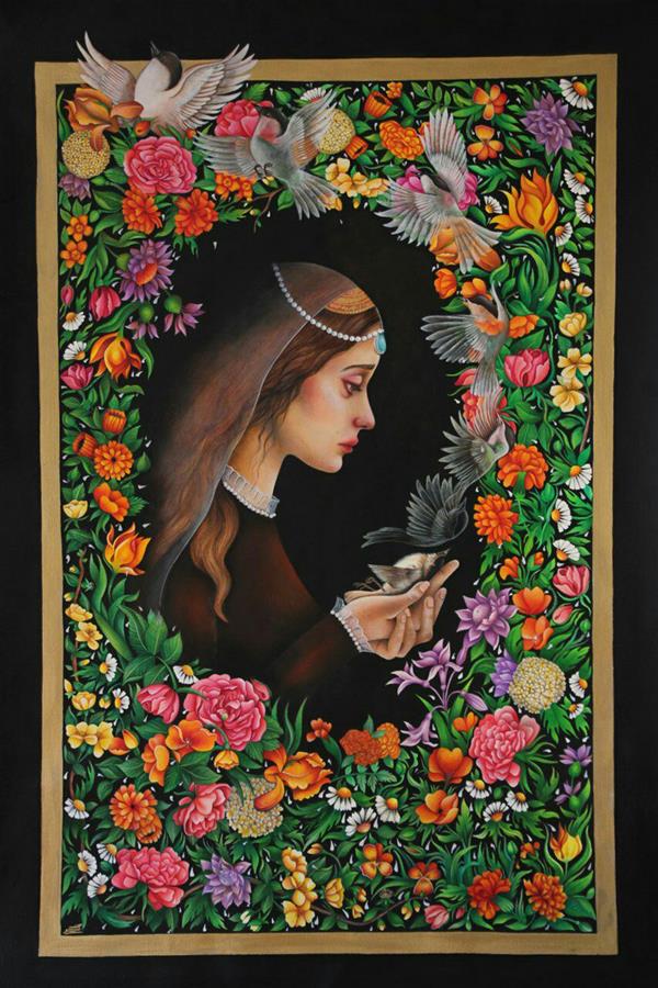 هنر نقاشی و گرافیک محفل نقاشی و گرافیک سوگل امیاری #ابعاد:۷۰×۱۰۰
#تکنیک:اکرلیک روی مقوا