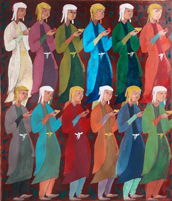 هنر نقاشی و گرافیک محفل نقاشی و گرافیک اعظم احمدزاده(آوازه) رنگ روغن روی بوم