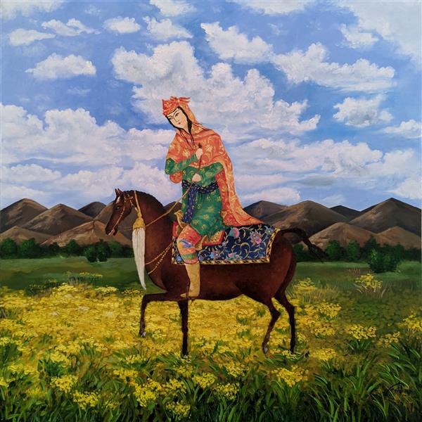 هنر نقاشی و گرافیک محفل نقاشی و گرافیک اعظم احمدزاده(آوازه) رنگ روغن روی بوم