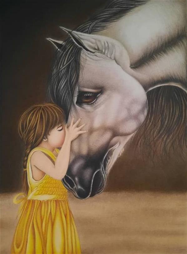 هنر نقاشی و گرافیک محفل نقاشی و گرافیک mohadese تکنیک مدادرنگی
اثر محدثه یوسفی
ابعاد همراه با قاب و پاسپارتو 37*47
#مدادرنگی #اسب
