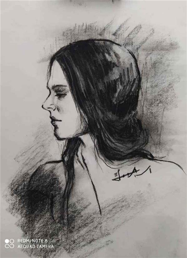 هنر نقاشی و گرافیک محفل نقاشی و گرافیک الهام نیک روش #طراحی
#زغال