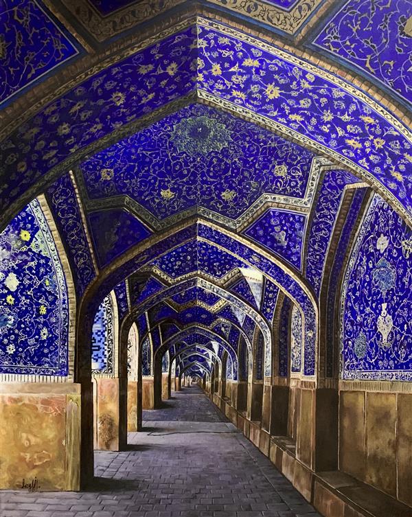 هنر نقاشی و گرافیک محفل نقاشی و گرافیک نگین منجمی مسجد شاه اصفهان
رنگ روغن روی بوم