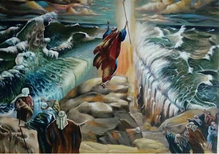 هنر نقاشی و گرافیک محفل نقاشی و گرافیک Zahra-arts #50×70. #متریال اکرلیک #موضوع حضرت موسی