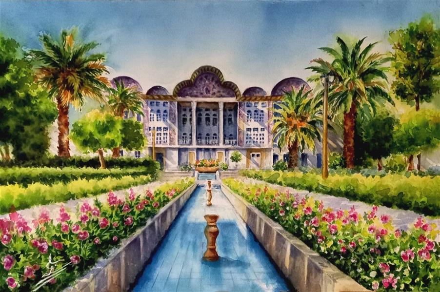 هنر نقاشی و گرافیک محفل نقاشی و گرافیک ساغراحمدی #باغ_ارم #آبرنگ #شیراز #نقاشی_آبرنگ #saghar_ahmadi #ساغر_احمدی