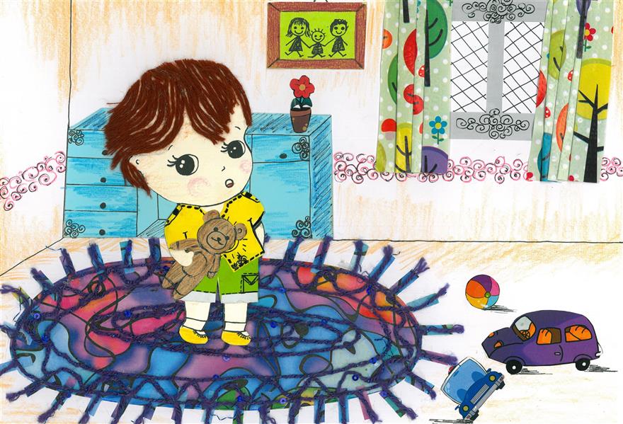 هنر نقاشی و گرافیک محفل نقاشی و گرافیک مریم حسن زاده #تصویرسازی کاراکتر کودک با تکنیک #کلاژ